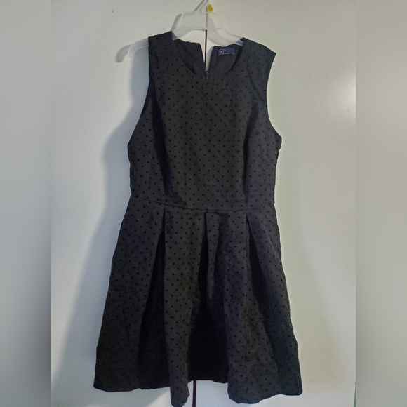Polka Dot Fit & Flare Dress Black W 13US - Picture 2 of 3